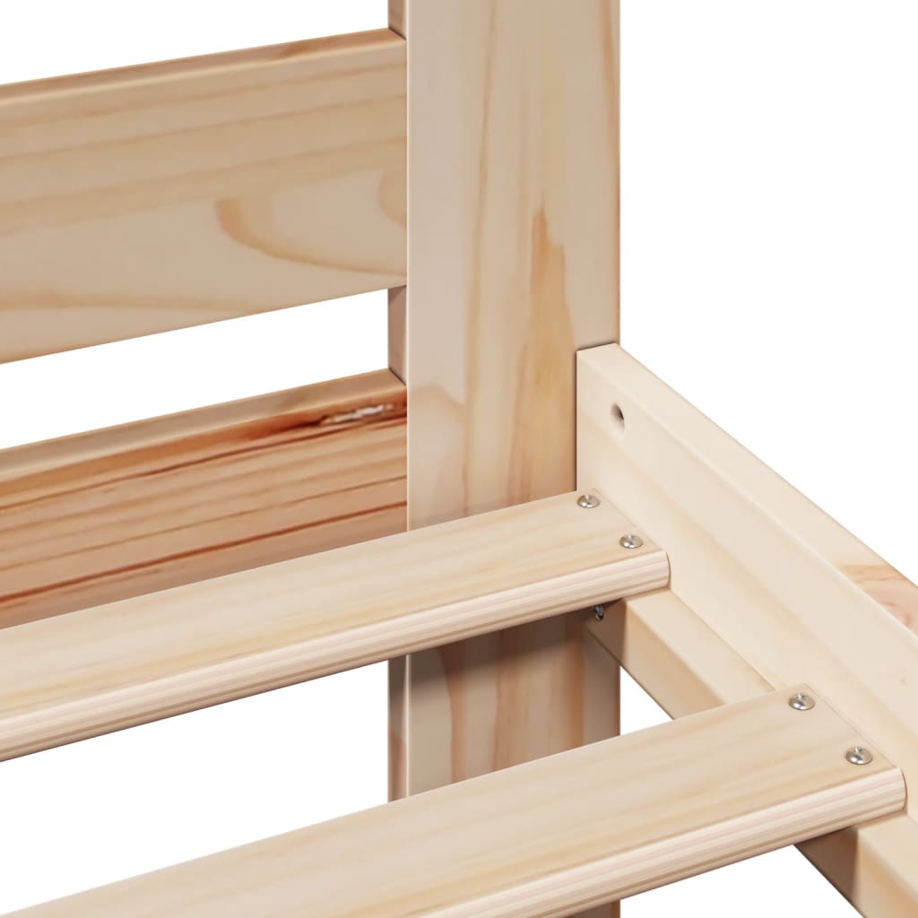 Bed Frame without Mattress 90x200 cm Solid Wood Pine